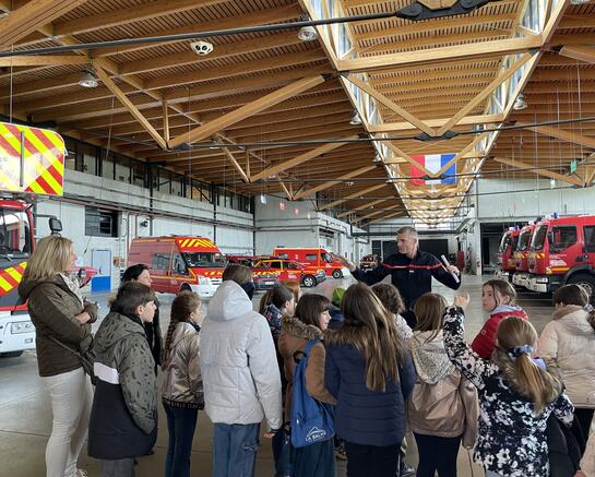 Visite de la Caserne des Sapeurs-Pompiers d'Épagny pour le CMJ